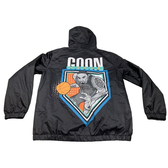 Looney Tunes Members Only Mens Large Black Goon Squad Windbreaker Jacket - Picture 2 of 16